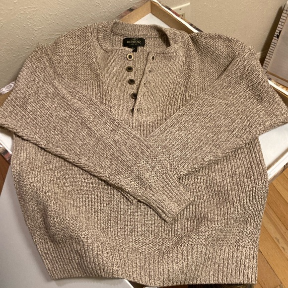 REDHEAD 1/4 Button Zip Henley Cotton Blend Pullover Fisherman Sweater Men’s L - Picture 15 of 16